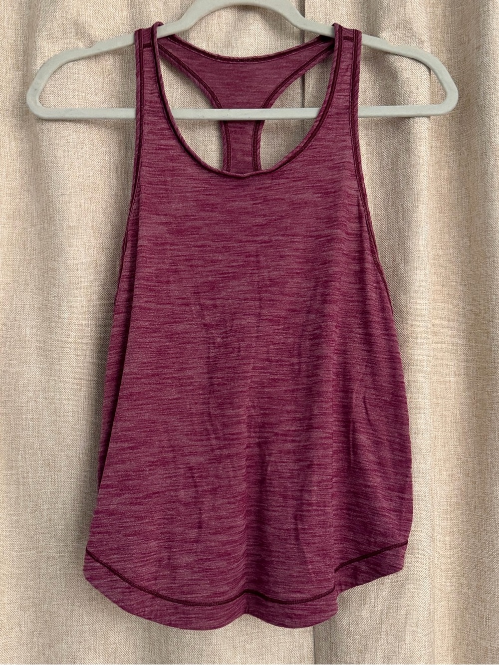Lululemon Essential Tank Heathered Misty Merlot Racerback Size 4